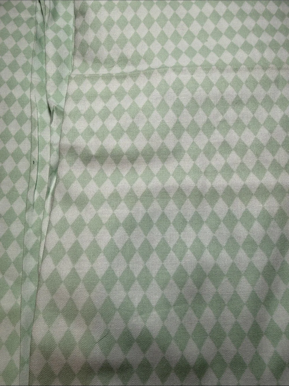 6yds Soft Mint Diamond & 1 yd blue and green Cotton Fabric